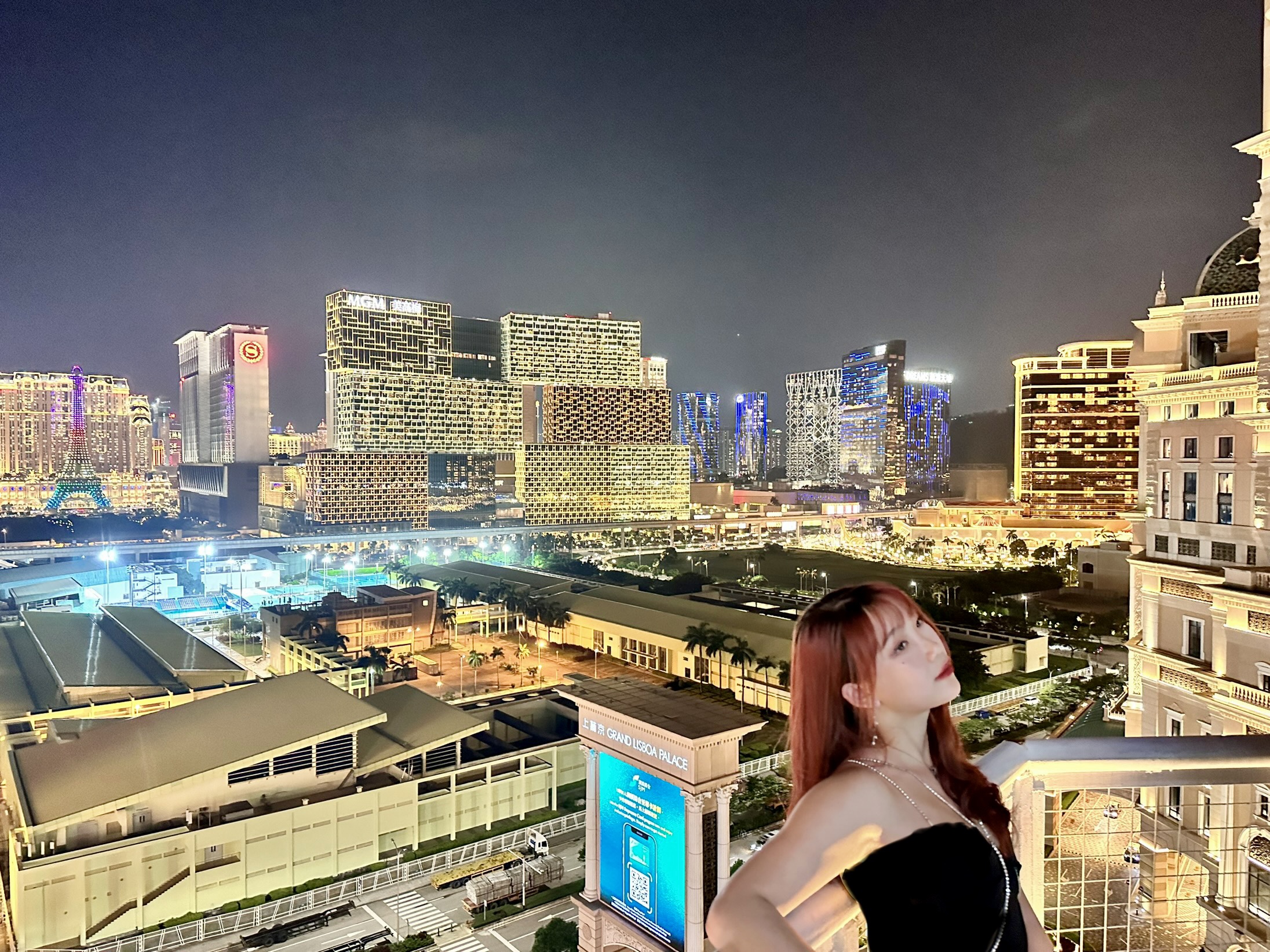 Tower Walk pose night